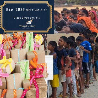 ব্যতিক্রমী উপায়ে পথশিশুদের ঈদের পোশাক প্রদান করেন "উইংস ক্রিয়েটিভ ফাউন্ডেশন" - বার্তা বিভাগ/ উইংস পোর্টাল